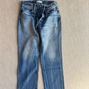 Moussy Faded Blue Straight-Leg Jeans